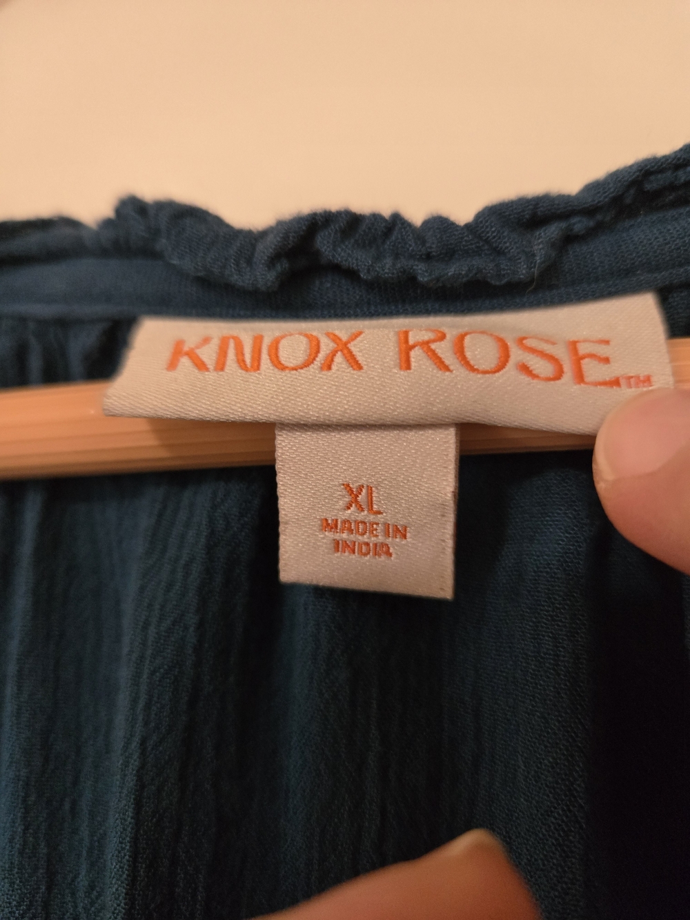 Knox Rose Deep Teal Boho V-Neck Long Sleeve Dress Drapey Flowy - Picture 2 of 8